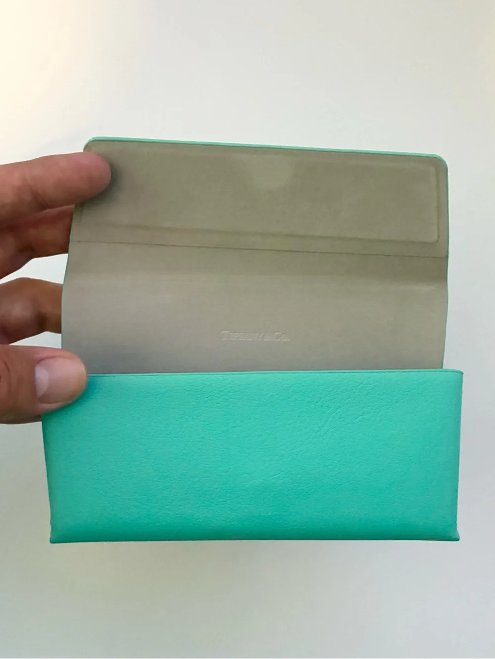 Tiffany & Co. Robin's Egg Blue Leather Eyeglass Case